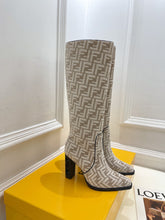 Load image into Gallery viewer, Fendi High-heeled FF Chenille Boots