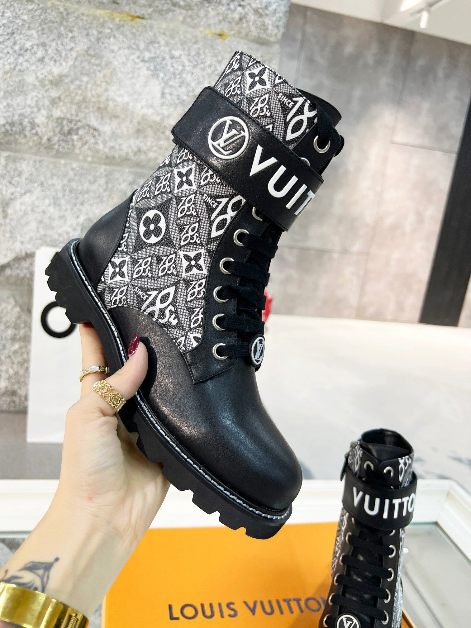 Louis Vuitton, Shoes, Louis Vuitton Territory Flat Ranger Ankle Boot