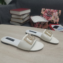 Load image into Gallery viewer, Dolce & Gabbana Calfskin Slides with DG logo