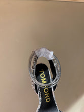 Load image into Gallery viewer, Tom Ford Mirror Leather And Crystal Stones Pointy Jewel Sandal