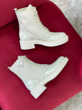 Load image into Gallery viewer, Prada Brushed-Leather and Re-Nylon Boots