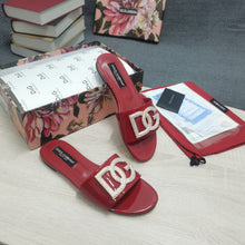 Load image into Gallery viewer, Dolce & Gabbana Calfskin Slides with DG logo