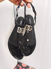 Load image into Gallery viewer, Dolce & Gabbana Patent Leather DG Thong Sandal