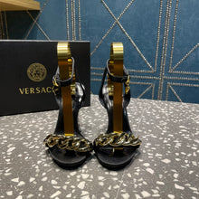 Load image into Gallery viewer, Versace Medusa Chain High Heel Sandals