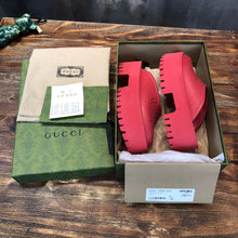 Load image into Gallery viewer, Gucci Platform Perforated G Sandals