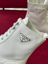 Load image into Gallery viewer, Prada Brushed-Leather and Re-Nylon Boots