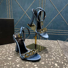 Load image into Gallery viewer, Versace Medusa Chain High Heel Sandals