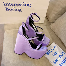 Load image into Gallery viewer, Versace Triplatform Sandals