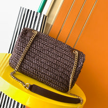 Load image into Gallery viewer, YSL Niki Medium Chain Bag In Raffia