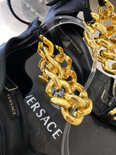 Load image into Gallery viewer, Versace Medusa Chain Nappa Leather Sandals