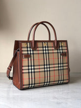 Load image into Gallery viewer, Burberry Small Vintage Check Two Handle Title Bag