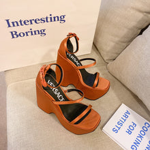 Load image into Gallery viewer, Versace Triplatform Sandals