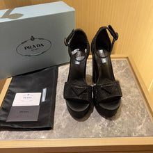 Load image into Gallery viewer, Prada Satin Platform With Crystals