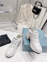 Load image into Gallery viewer, Prada Downtown High Heel Leather Sneakers