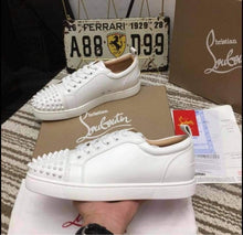 Load image into Gallery viewer, Christian Louboutin Spike Low Top white - LUXURY KLOZETT