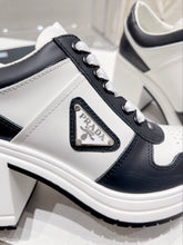 Load image into Gallery viewer, Prada Downtown High Heel Leather Sneakers