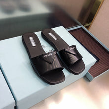 Load image into Gallery viewer, Prada Brushed Leather Slides