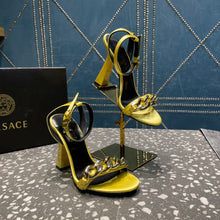 Load image into Gallery viewer, Versace Medusa Chain High Heel Sandals