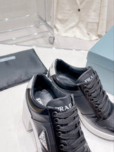 Load image into Gallery viewer, Prada Downtown High Heel Leather Sneakers