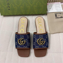 Load image into Gallery viewer, Gucci Slide Sandal With Double G - LUXURY KLOZETT