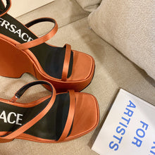 Load image into Gallery viewer, Versace Triplatform Sandals