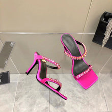 Load image into Gallery viewer, Versace Medusa Rhinestone Mules