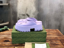 Load image into Gallery viewer, Gucci Platform Perforated G Sandals