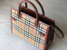 Load image into Gallery viewer, Burberry Small Vintage Check Two Handle Title Bag