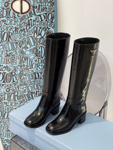 Load image into Gallery viewer, Prada Brushed Leather and Nylon Boots