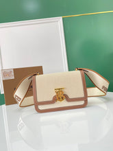 Load image into Gallery viewer, Burberry Small Votton Canvas Leather TB Bag