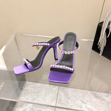 Load image into Gallery viewer, Versace Medusa Rhinestone Mules