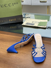 Load image into Gallery viewer, Gucci Women Slide Sandal With Crystals