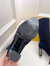 Load image into Gallery viewer, Fendi High-heeled FF Chenille Boots