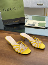 Load image into Gallery viewer, Gucci Women Slide Sandal With Crystals