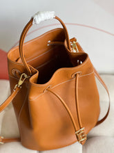 Load image into Gallery viewer, Burberry Leather Small TB Bucket Bag