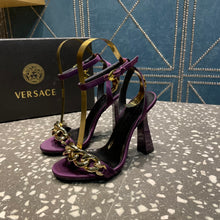 Load image into Gallery viewer, Versace Medusa Chain High Heel Sandals