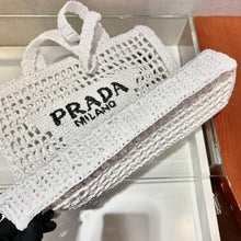 Load image into Gallery viewer, Prada Raffia Tote Bag