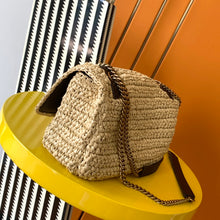 Load image into Gallery viewer, YSL Niki Medium Chain Bag In Raffia