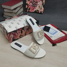 Load image into Gallery viewer, Dolce & Gabbana Calfskin Slides with DG logo