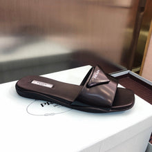 Load image into Gallery viewer, Prada Brushed Leather Slides