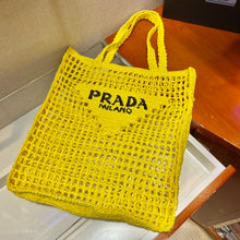 Load image into Gallery viewer, Prada Raffia Tote Bag