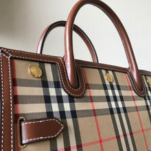 Load image into Gallery viewer, Burberry Small Vintage Check Two Handle Title Bag