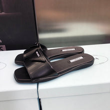 Load image into Gallery viewer, Prada Brushed Leather Slides