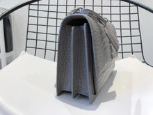 Load image into Gallery viewer, YSL Medium Sunset In Crocodile Embossed Shiny Leather Bag