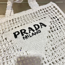 Load image into Gallery viewer, Prada Raffia Tote Bag
