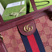 Load image into Gallery viewer, Gucci Ophidia Medium Tote With Web Bag