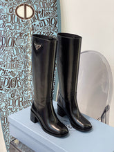 Load image into Gallery viewer, Prada Brushed Leather and Nylon Boots