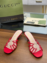 Load image into Gallery viewer, Gucci Women Slide Sandal With Crystals