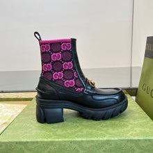 Load image into Gallery viewer, Gucci Women GG Jersey Boots with Horsebit