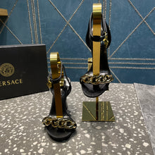 Load image into Gallery viewer, Versace Medusa Chain High Heel Sandals